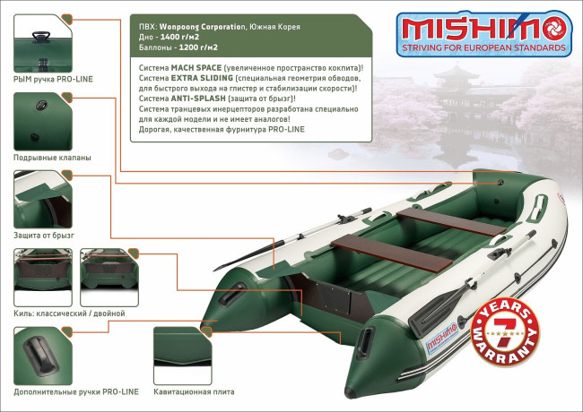 Лодка MISHIMO LITE 350 (Мишимо Лайт) Лодка MISHIMO LITE 350 (Мишимо Лайт)